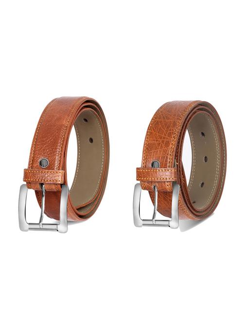combo pack of brown leatherette belts - 19228115 - Very Small Image - 1