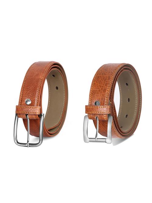 combo pack of brown leatherette belts - 19228117 - Very Small Image - 1