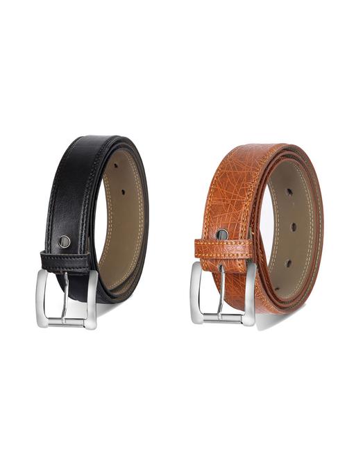 combo pack of multi colored leatherette belts - 19228121 - Very Small Image - 1