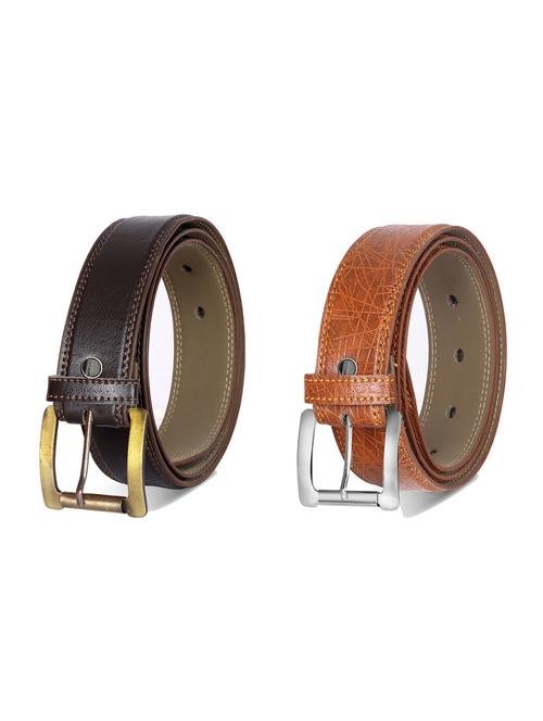 combo pack of multi colored leatherette belts - 19228126 - Very Small Image - 1