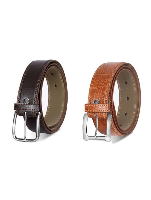 combo pack of multi colored leatherette belts - 19228129 - Very Small Image - 1