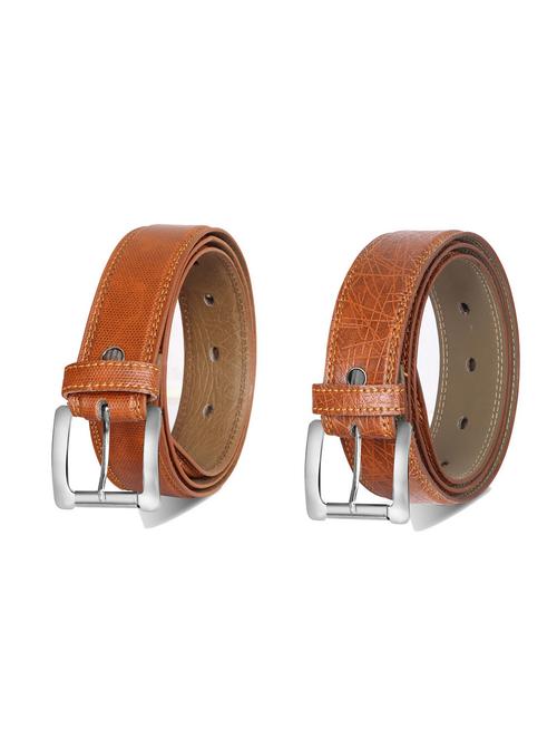 combo pack of brown leatherette belts - 19228151 - Very Small Image - 1