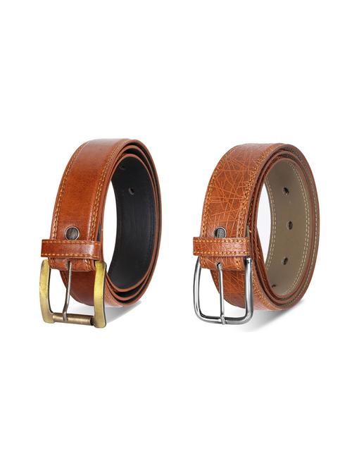 combo pack of brown leatherette belts - 19228263 - Very Small Image - 1