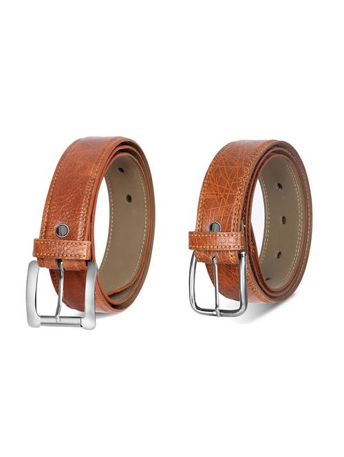 combo pack of brown leatherette belts - 19228300 - Very Small Image - 1