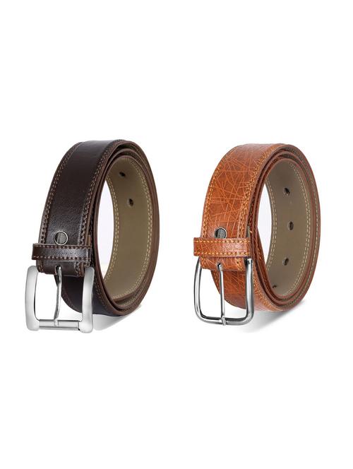 combo pack of multi colored leatherette belts - 19228312 - Very Small Image - 1