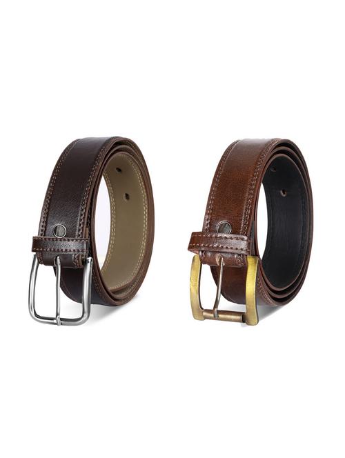 pack of 2 leatherette belt - 19229097 - Very Small Image - 1