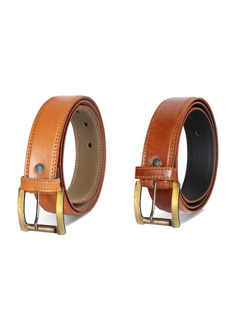 pack of 2 leatherette belts - 19229577 - Very Small Image - 1