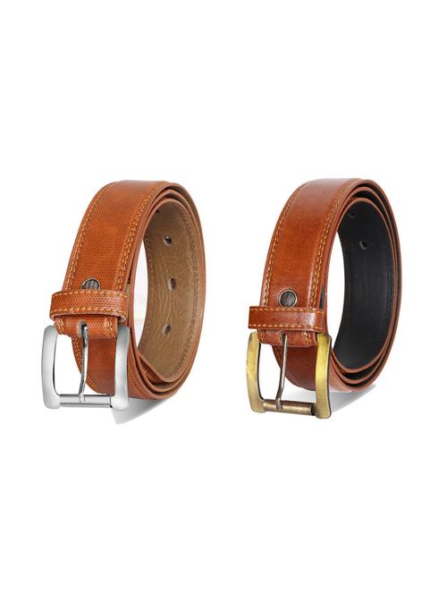 pack of 2 leatherette belts - 19229596 - Very Small Image - 1