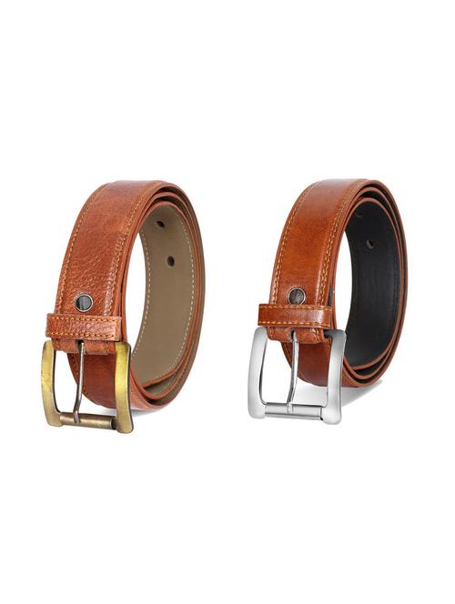 pack of 2 leatherette belts - 19229635 - Very Small Image - 1