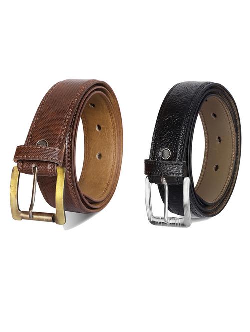 pack of 2 leatherette belts - 19231386 - Very Small Image - 1