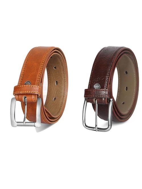 pack of 2 leatherette belt - 19231575 - Very Small Image - 1