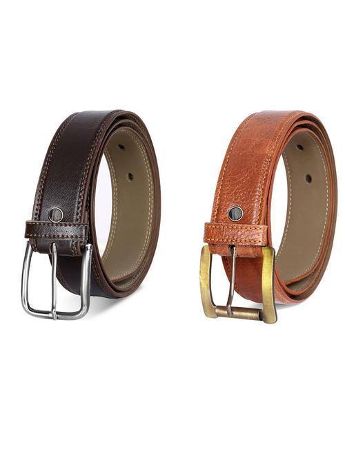 pack of 2 leatherette belt - 19231679 - Very Small Image - 1