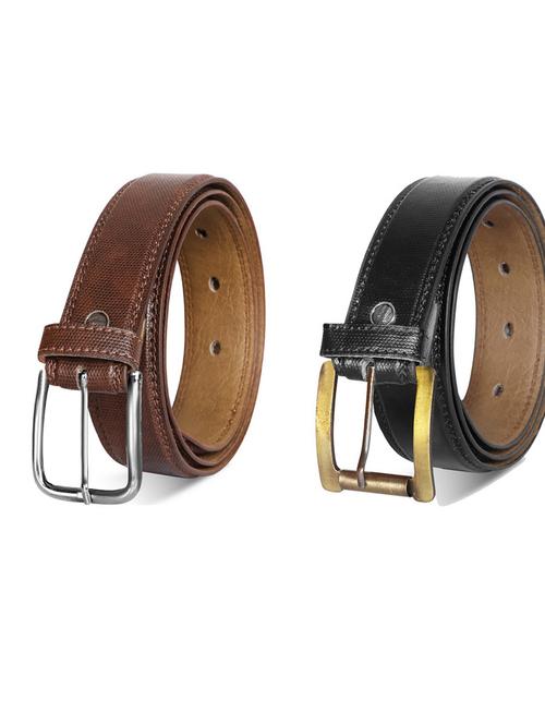 pack of 2 leatherette belt - 19232376 - Very Small Image - 1