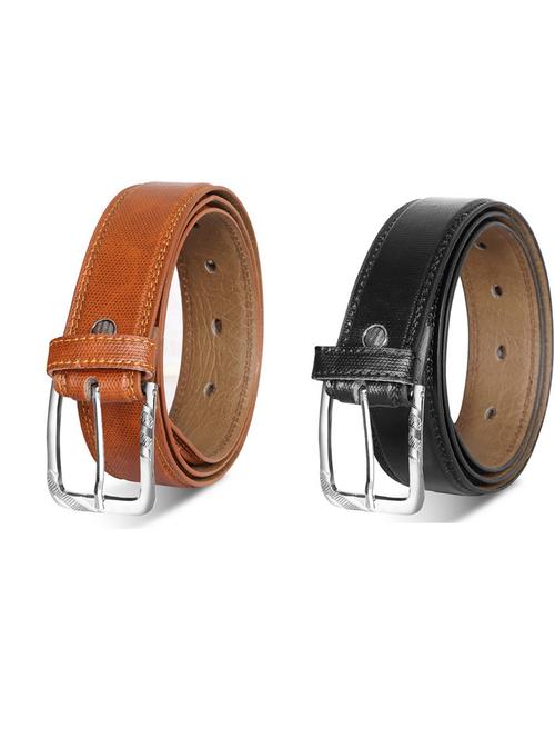 pack of 2 leatherette belt - 19232441 - Very Small Image - 1