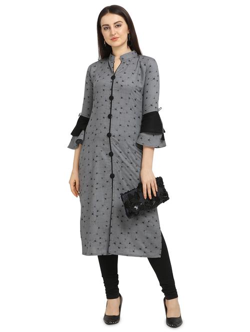 women's straight kurta - 19232627 - Very Small Image - 1