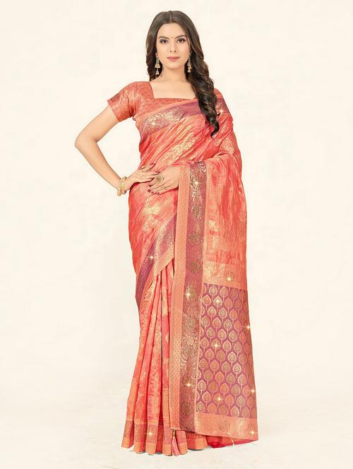 women's banarasi saree - 19232935 - Very Small Image - 1