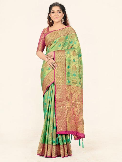 self designed woven saree - 19232972 - Very Small Image - 1