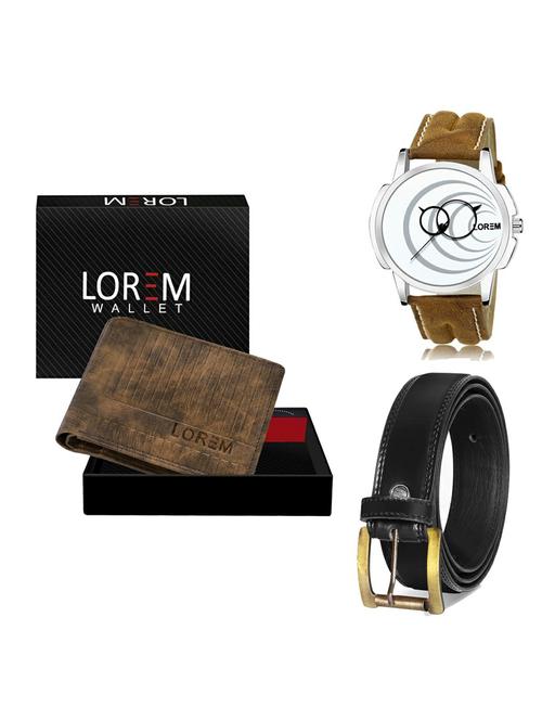 belt, wallet & watch gift combo - 19235651 - Very Small Image - 1