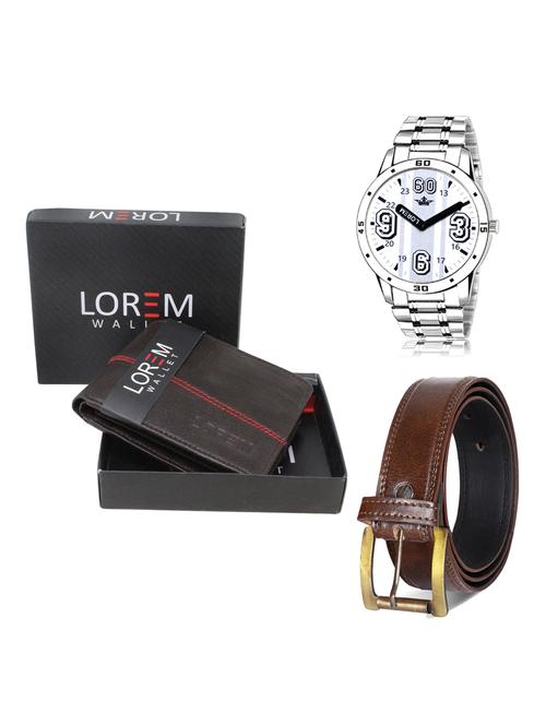belt, wallet & watch gift combo - 19238066 - Very Small Image - 1
