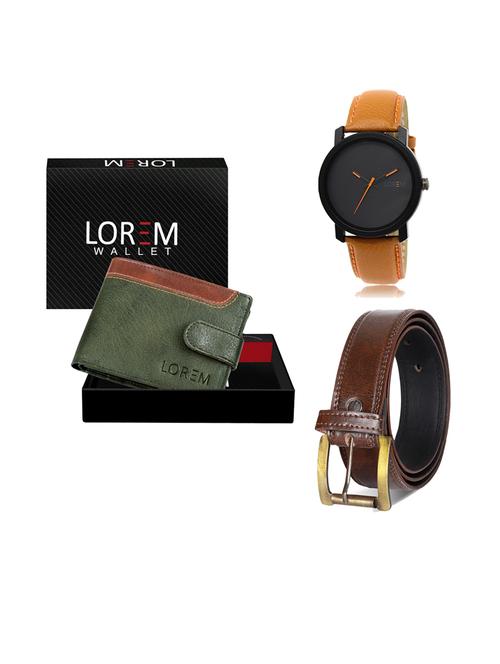 belt, wallet & watch gift combo - 19238826 - Very Small Image - 1