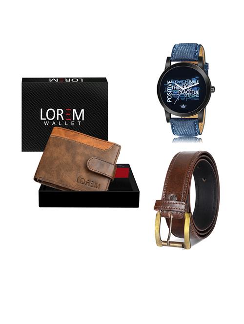 belt, wallet & watch gift combo - 19240623 - Very Small Image - 1