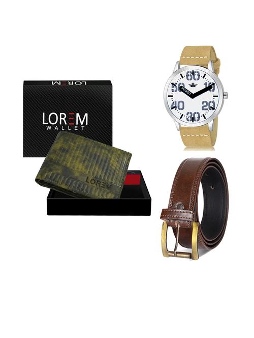belt, wallet & watch combo - 19240744 - Very Small Image - 1