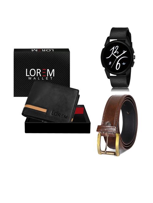 belt, wallet & watch gift combo - 19242025 - Very Small Image - 1