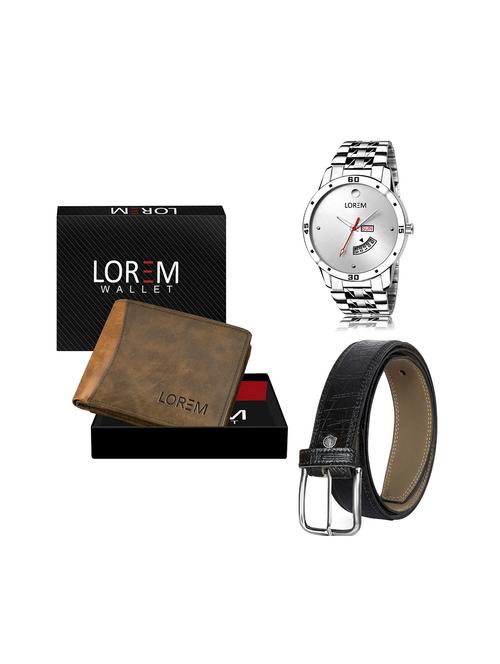 belt, wallet & watch gift combo - 19243776 - Very Small Image - 1