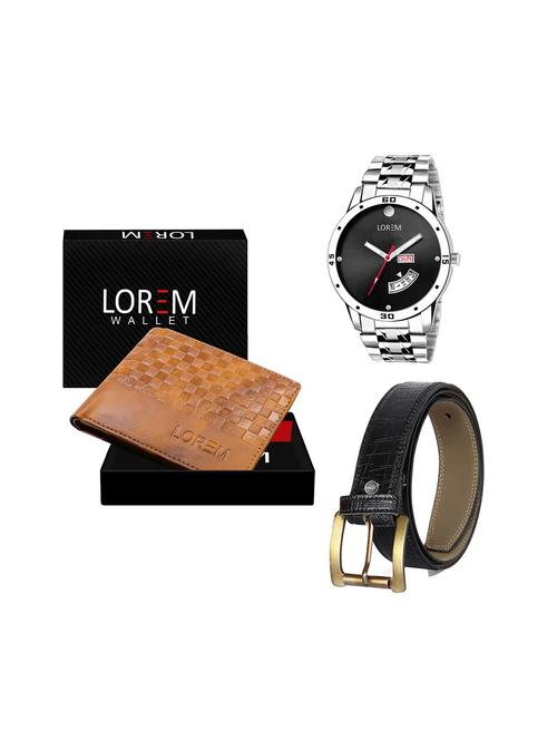 belt, wallet & watch gift combo - 19244109 - Very Small Image - 1