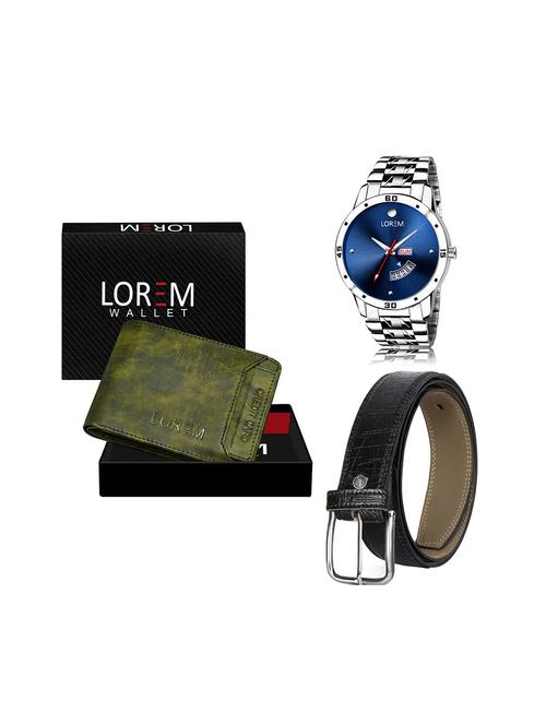 belt, wallet & watch gift combo - 19244322 - Very Small Image - 1