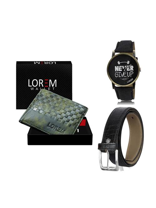 belt, wallet & watch gift combo - 19247900 - Very Small Image - 1