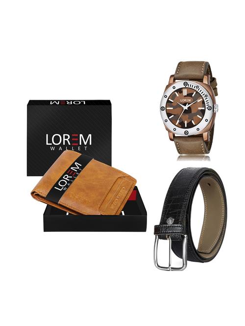 belt, wallet & watch gift combo - 19250946 - Very Small Image - 1
