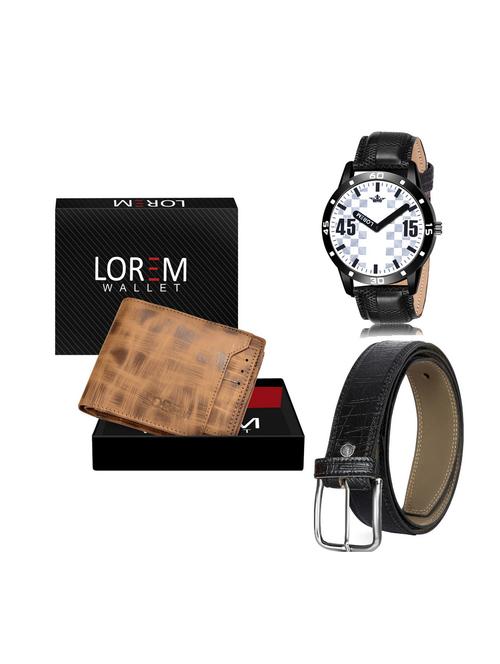 belt, wallet & watch combo - 19252386 - Very Small Image - 1