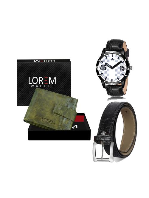 belt, wallet & watch combo - 19252390 - Very Small Image - 1