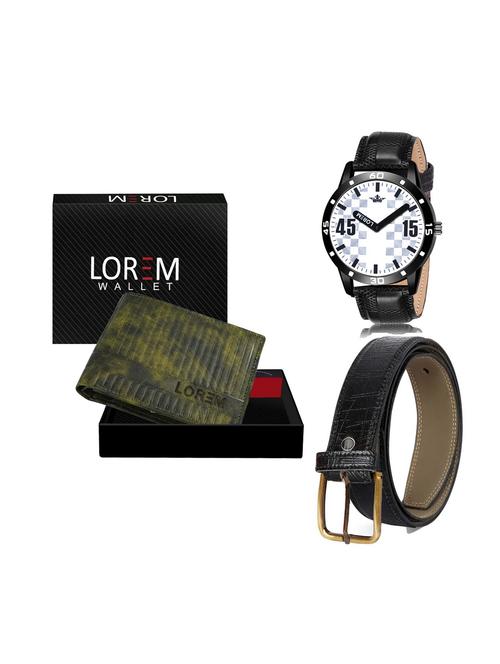 belt, wallet & watch combo - 19252439 - Very Small Image - 1