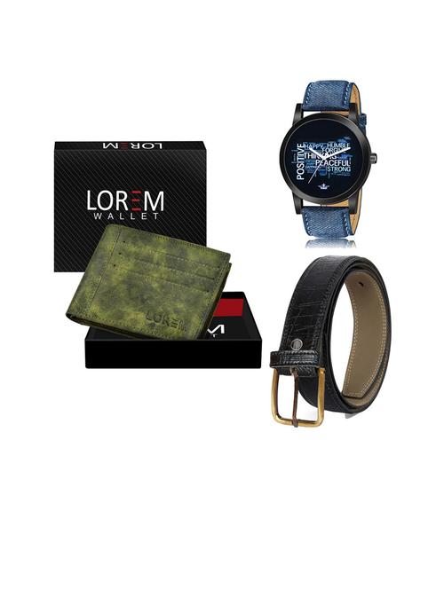 belt, wallet & watch gift combo - 19252901 - Very Small Image - 1