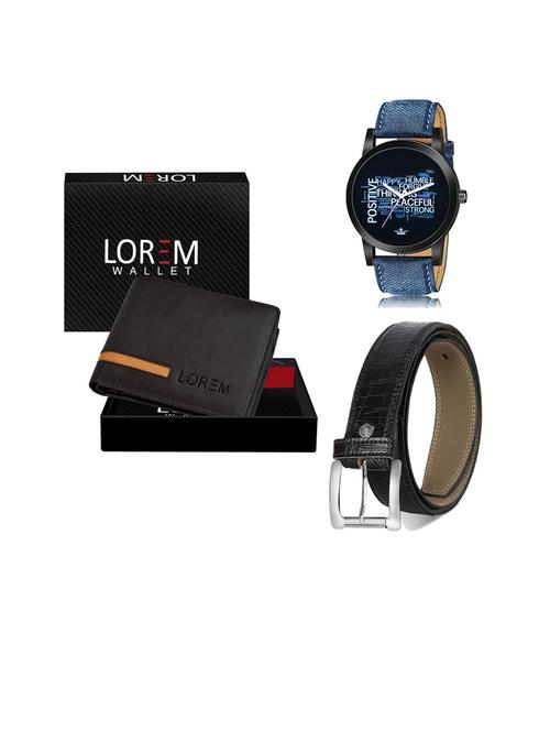 belt, wallet & watch gift combo - 19253056 - Very Small Image - 1