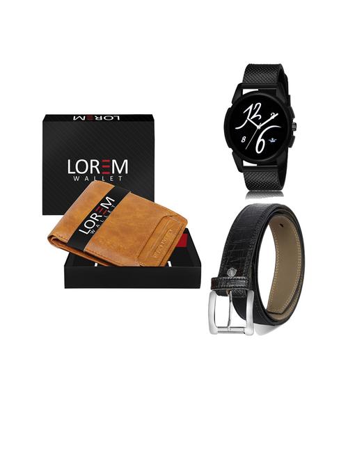 belt, wallet & watch gift combo - 19253104 - Very Small Image - 1