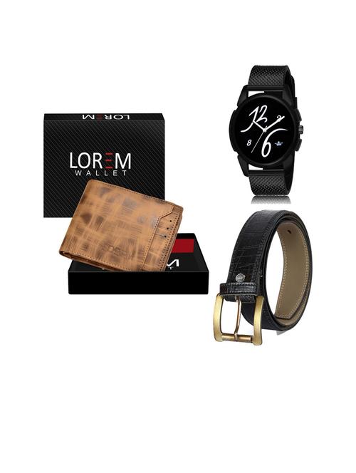 belt, wallet & watch gift combo - 19253193 - Very Small Image - 1