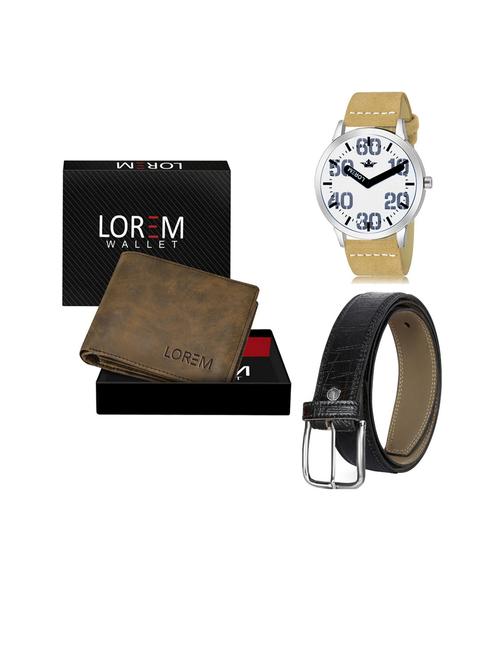 belt, wallet & watch gift combo - 19253490 - Very Small Image - 1