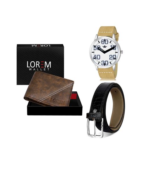 belt, wallet & watch gift combo - 19253533 - Very Small Image - 1