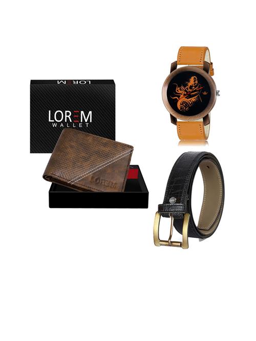 belt, wallet & watch gift combo - 19254069 - Very Small Image - 1