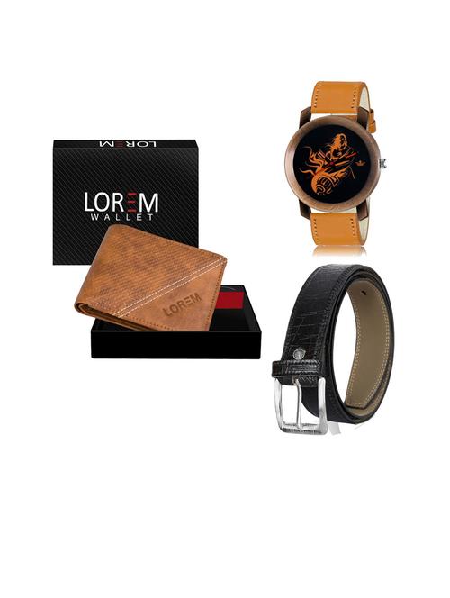 belt, wallet & watch gift combo - 19254080 - Very Small Image - 1