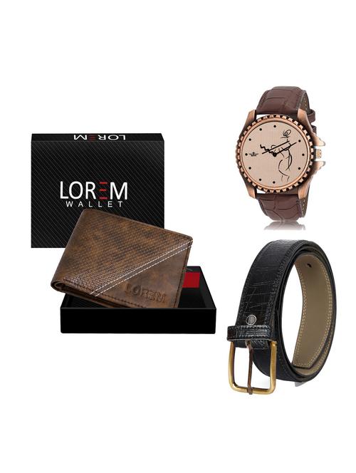 belt, wallet & watch gift combo - 19254341 - Very Small Image - 1