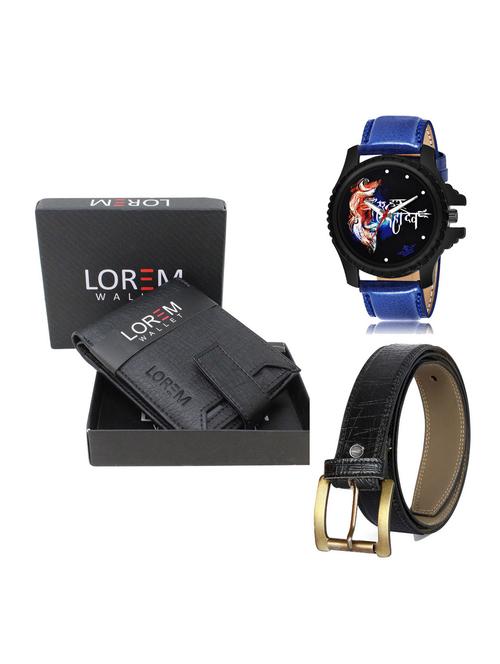 belt, wallet & watch gift combo - 19254465 - Very Small Image - 1