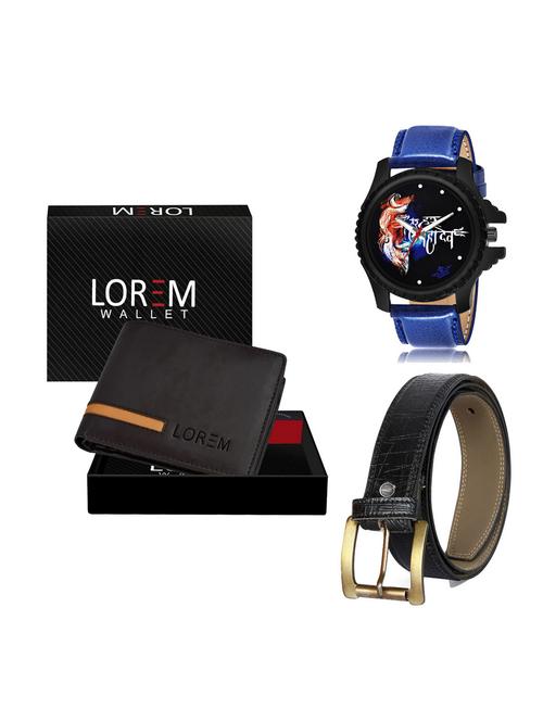 belt, wallet & watch gift combo - 19254675 - Very Small Image - 1