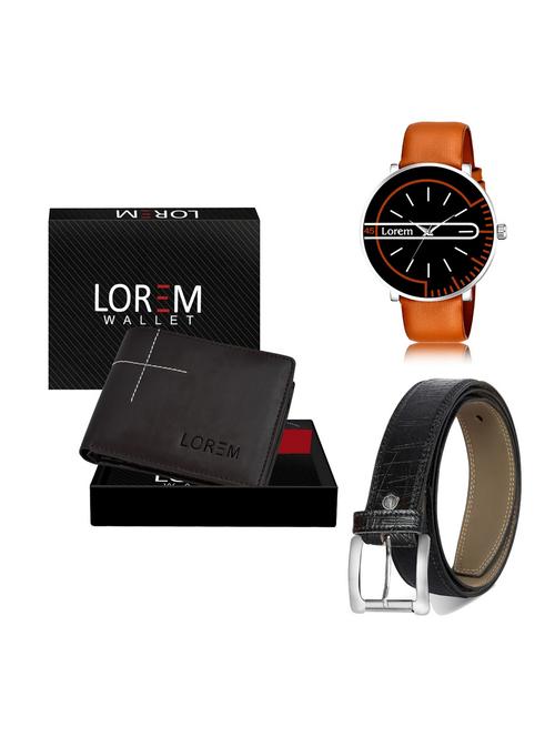 belt, wallet & watch gift combo - 19256145 - Very Small Image - 1