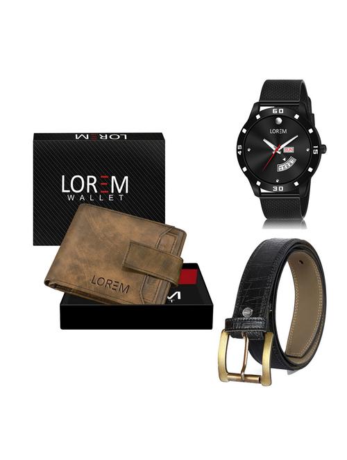 belt, wallet & watch gift combo - 19256576 - Very Small Image - 1