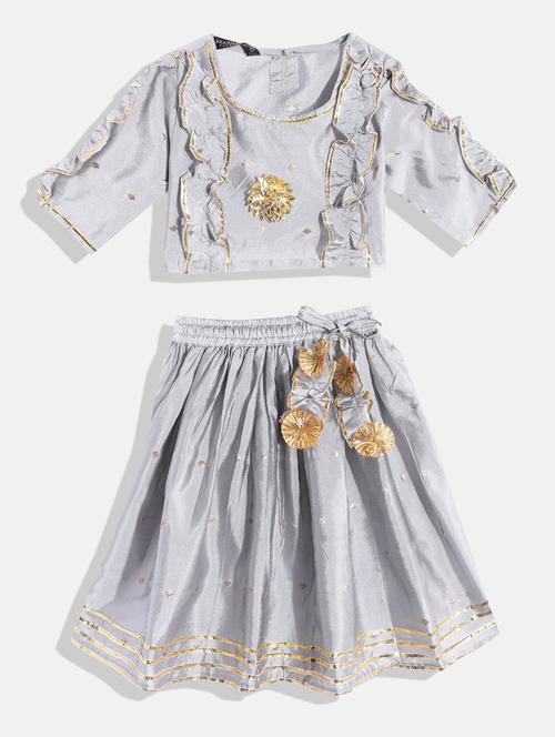 solids silk blend lehnga choli - 19257535 - Very Small Image - 1