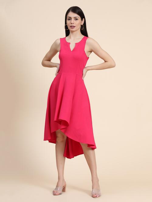 women's asymmetric solid dress - 19257687 - Very Small Image - 1